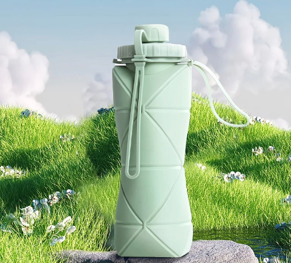 Foldable Silicone Water Bottle Leakproof & Travel Friendly