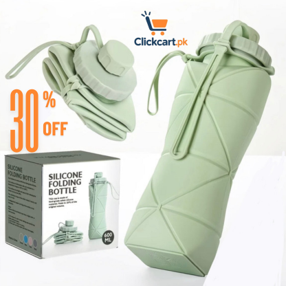 Foldable Silicone Water Bottle Leakproof & Travel Friendly